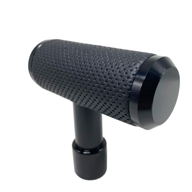 Car Aircraft Joystick T Type Shift Knob Manual Shift Lever Black Aluminium Leath