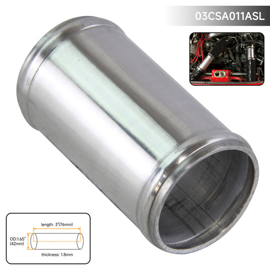 Aluminum Hose Adapter Tube Joiner Pipe Coupler Connector 42mm 1.65 Inch L=76mm