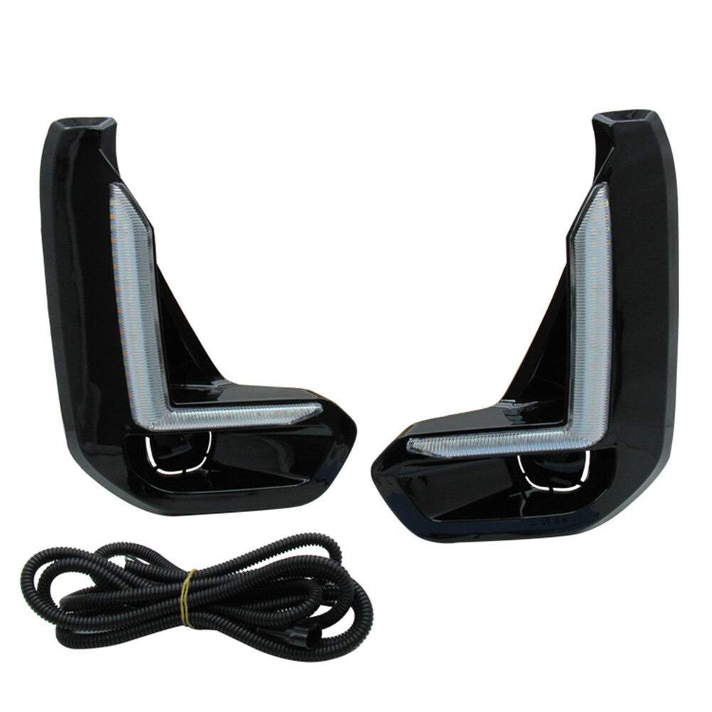 2x LED Daytime Running Light w/ Turn Signal Lamp Fit for Toyota Hilux Revo 2020 2021