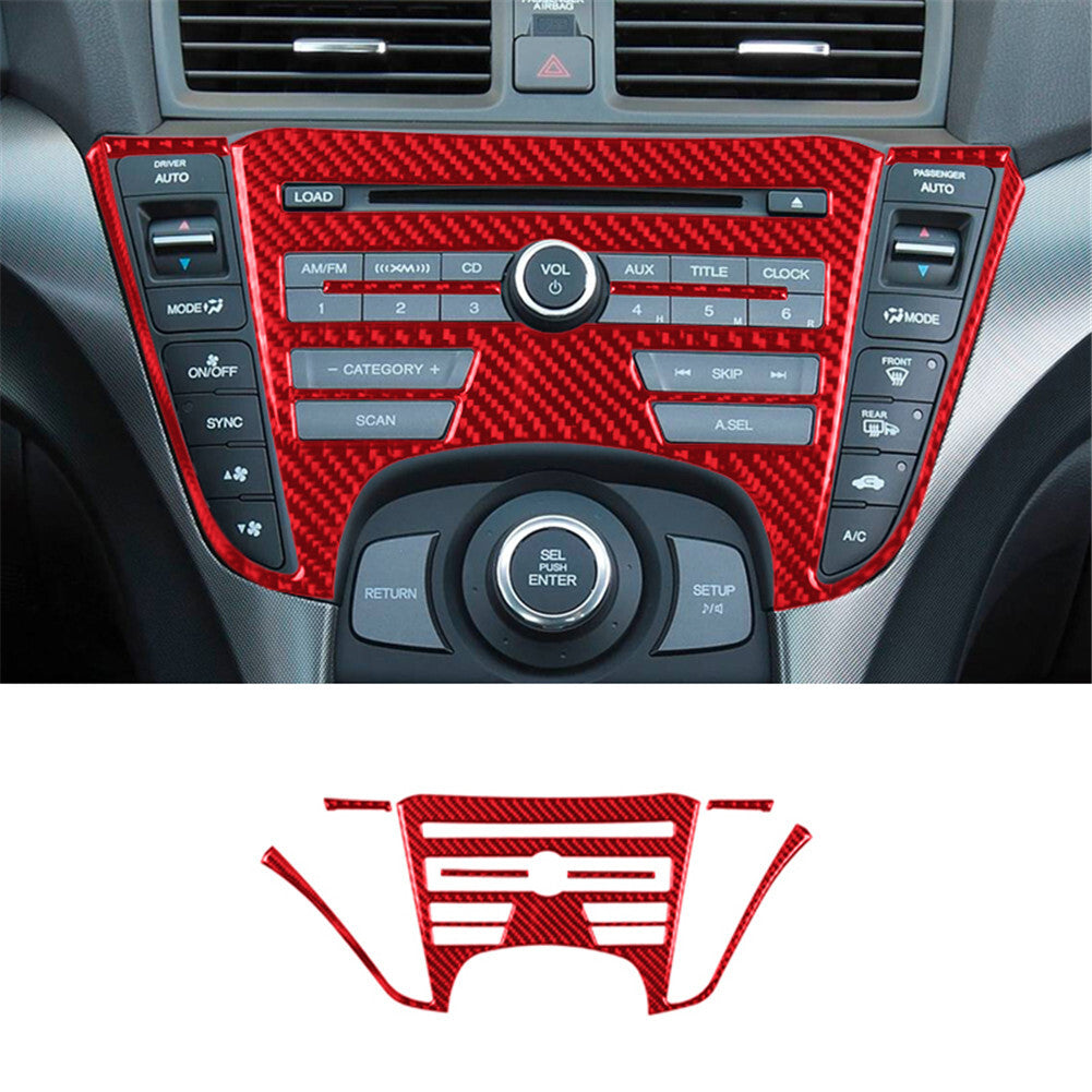 27Pcs Red Carbon Fiber Full Set Interior Kit Cover Trim for ACURA TL 2009-2014