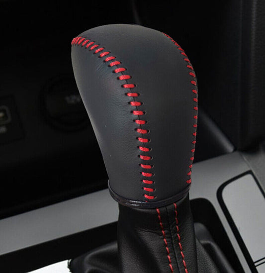 for Hyundai Sonata 2015-2019 Inner Hand Sewn Leather Gear Shift Knob Cover Trim