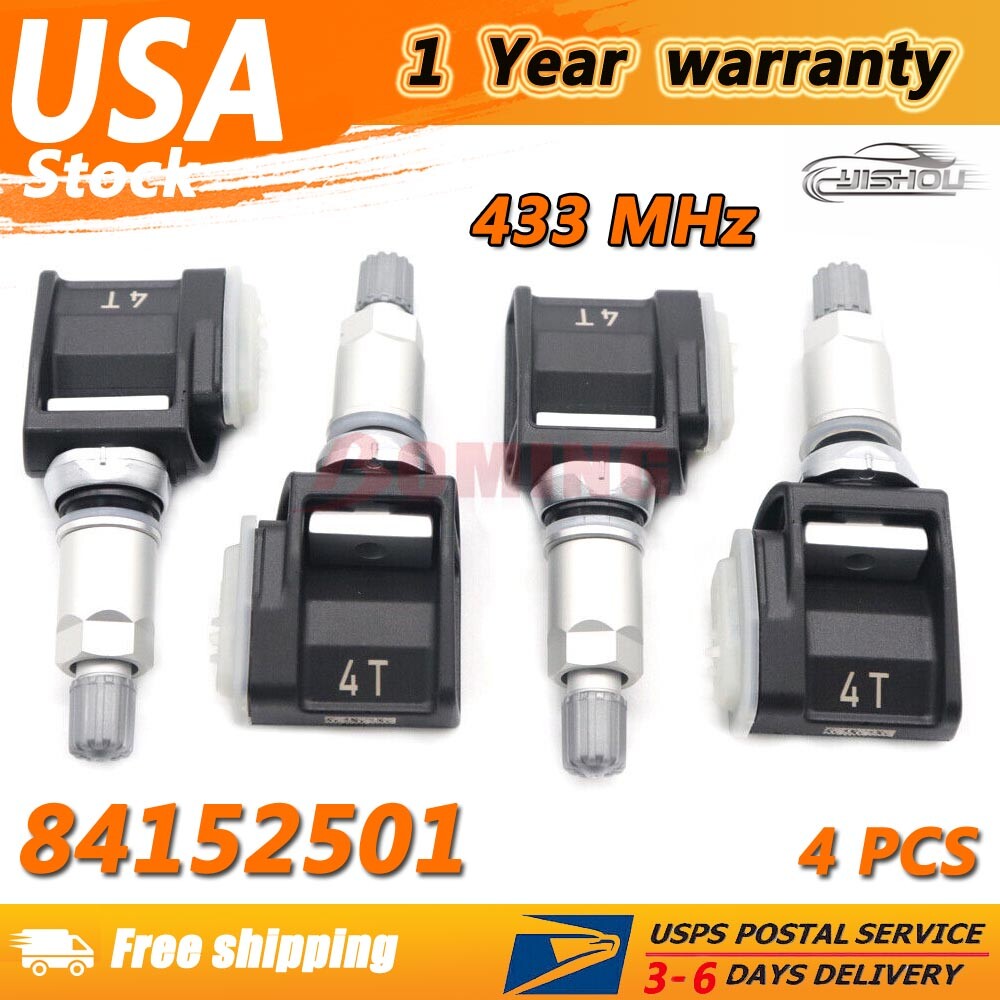 4PCS 84152501 for Escalade for Chevy Silverado for GMC Tire Pressure Sensor TPMS 433MHZ
