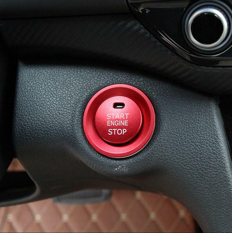 Red engine start/stop switch button cover trim suitable for Hyundai for Elantra 2017 - 2020