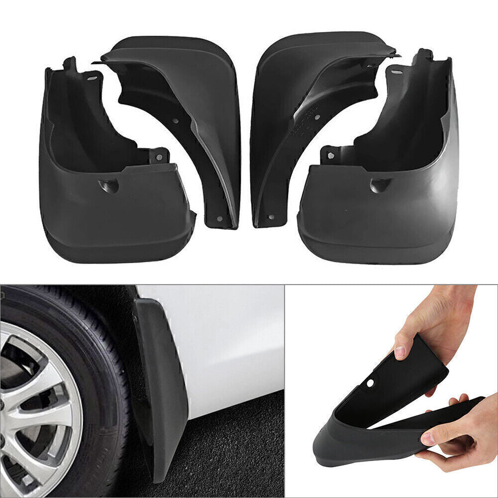 Set Black Splash Guards Front Rear Mud Flaps Fit 1993-1997 96 for Toyota for Corolla