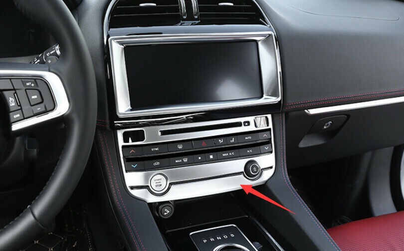 for Jaguar F-PACE 2017-2021 Matte Silver Console AC Button Control Frame Trim 1X