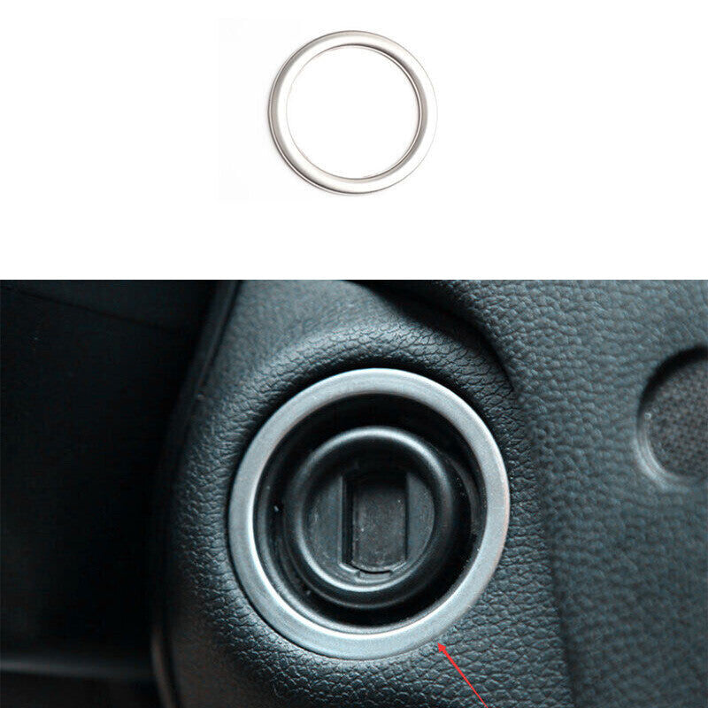 Ignition Switch Start Button Frame Trim for Benz E-Class 2009-2015 Silver Steel