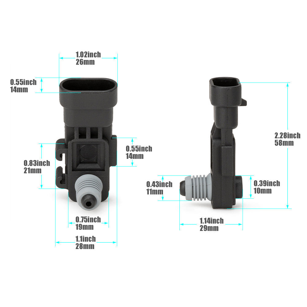 Pressure Sensor 16238399 for Chevy for GMC for Buick Fuel Pump Tank Vapor Vent (EVAP)