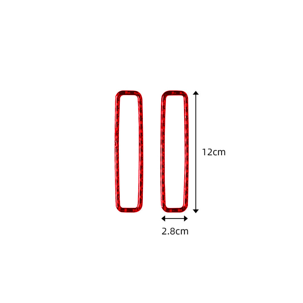 Red carbon fiber vent socket cover trim is suitable for the for Porsche for Panamera 10-16