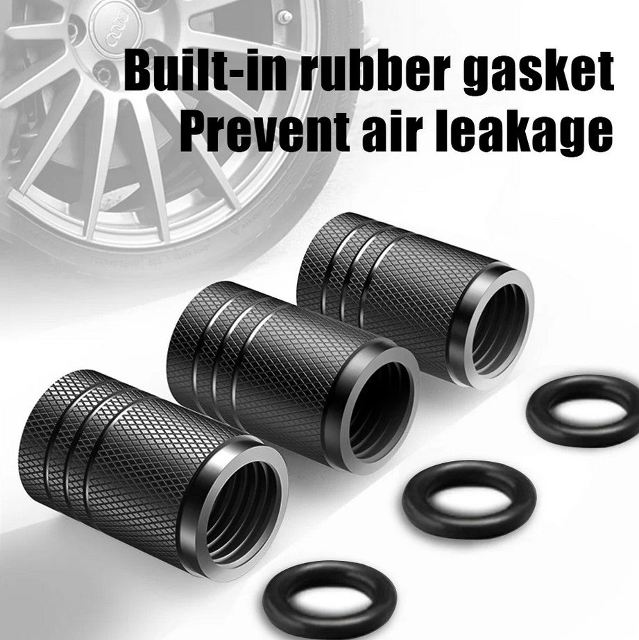 4-piece car tire valve cover rod air dust cover black and white skull for Lexus