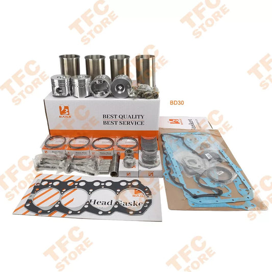 BD30 for Nissan Engine Overhaul Rebuild Kit W/ Piston Ring Liner Full Gasket Kit
