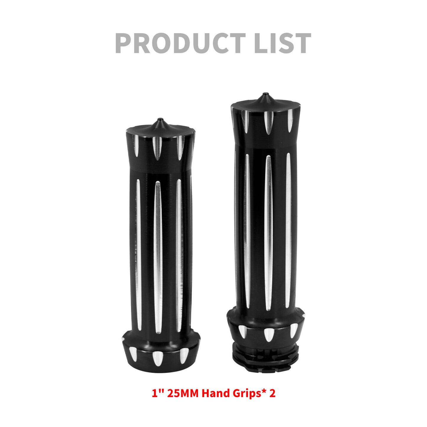 Black CNC 1 25mm Handlebar Hand Grips for Harley Touring Dyna Softail Sportster