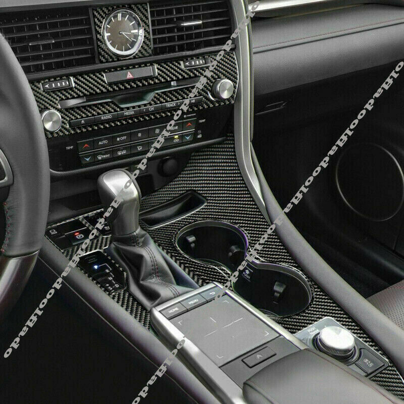 for Lexus RX300 RX450h 2016-2021 Carbon Fiber Interior Gear Shift Box Panel Trim