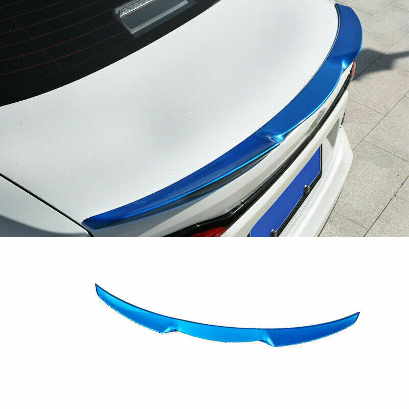 for Toyota for Corolla Sedan 2019-22 Blue Blade Rear Spoiler Tail Trunk Lip Wing Bar