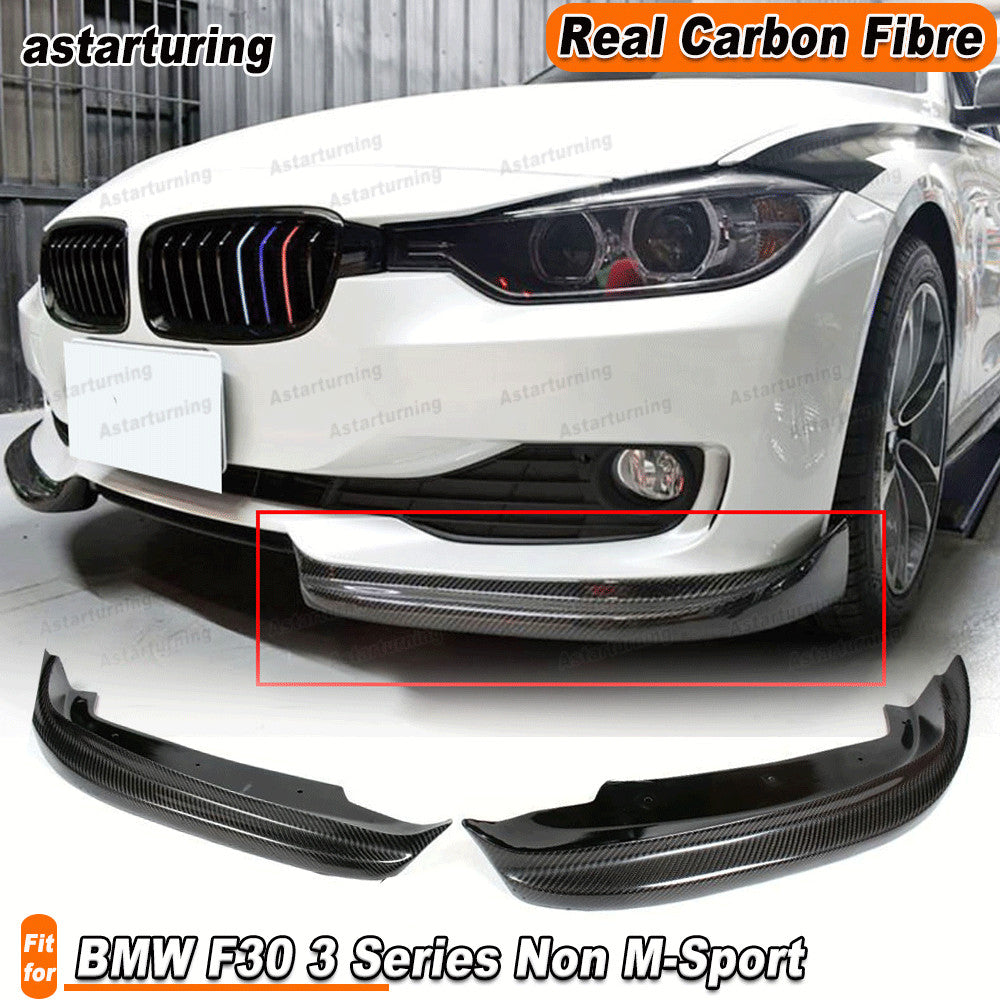 for BMW F30 3 Series Non M-Sport REAL Carbon Front Bumper Splitter Lip Spoiler