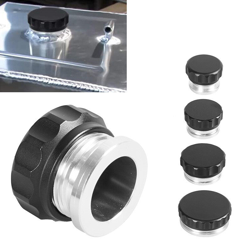 1-inch/1-inch welded blank filler neck cover oil fuel water tank black aluminum alloy