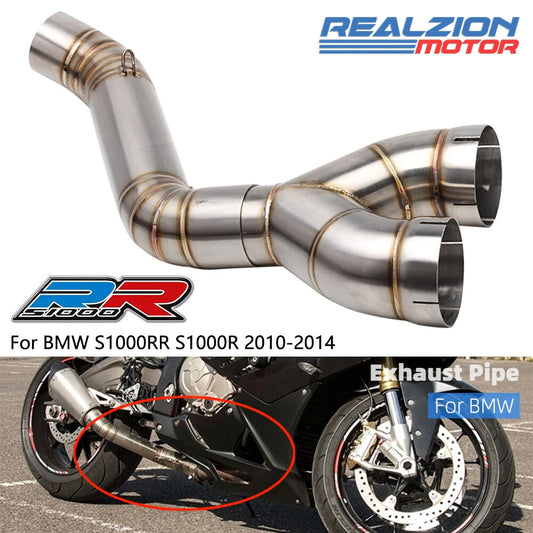 New Motorcycle Slip-On Link Pipe Connect Tube for BMW S1000 RR S1000R 2010-2014