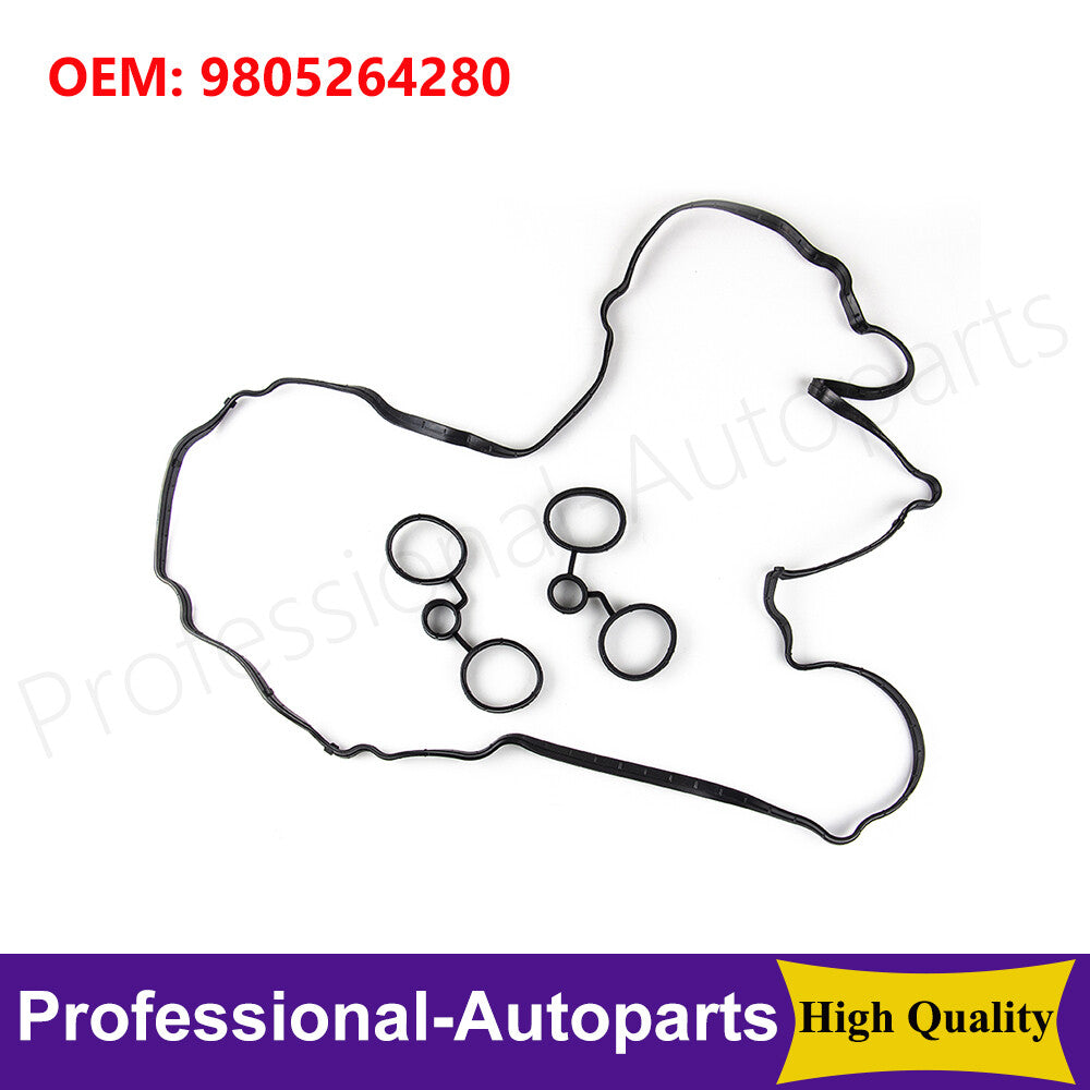 Engine rocker arm cover gasket and cylinder top cover seal suitable for Peugeot 208, 2008, 308, and 308S.
