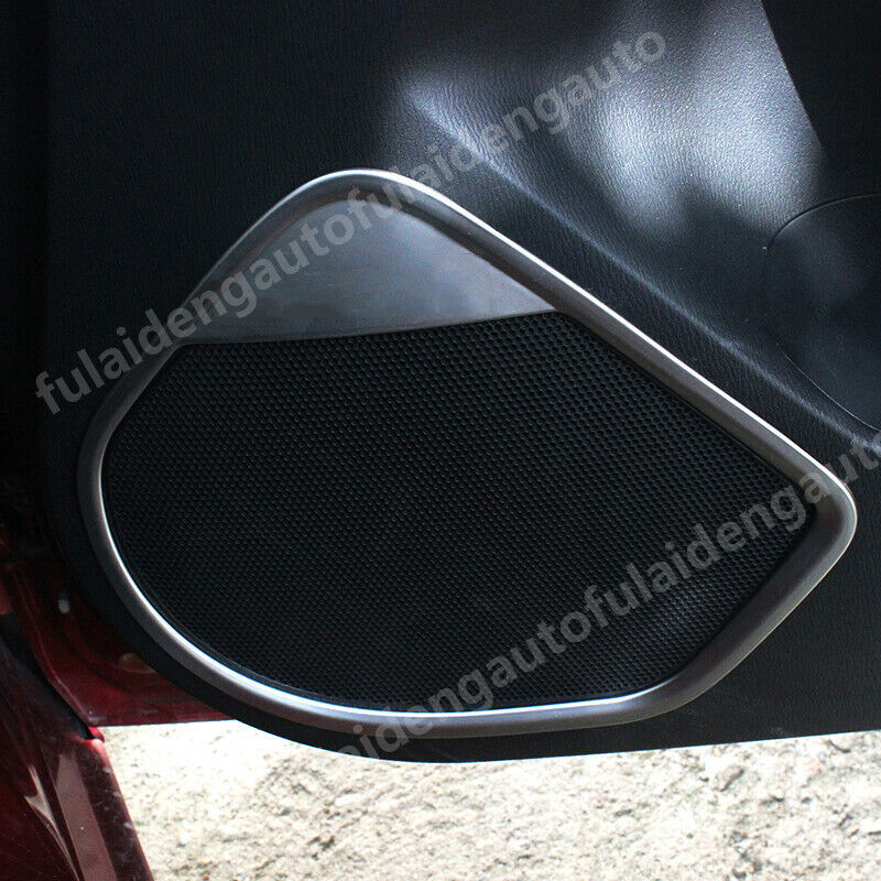 Chrome Interior Door Stereo Speaker Frame Cover Trim for Mazda 3 Axela 2014-2018