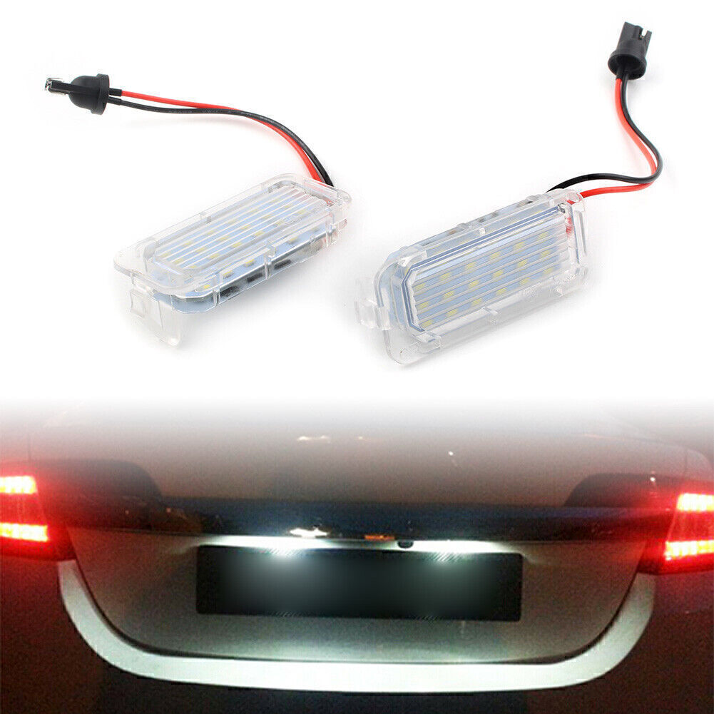 2Pcs SMD 18 LED License Plate Light for Ford Fiesta Focus C-Max Kuga Mondeo XF