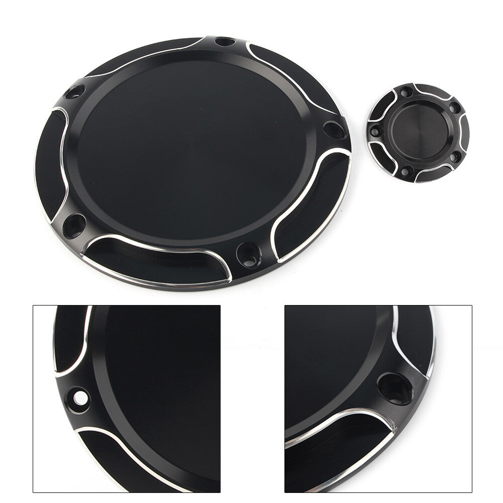 Black Derby Timing Timer Cover Fit for Harley Electra Street Road Tri Glide 14 - 18