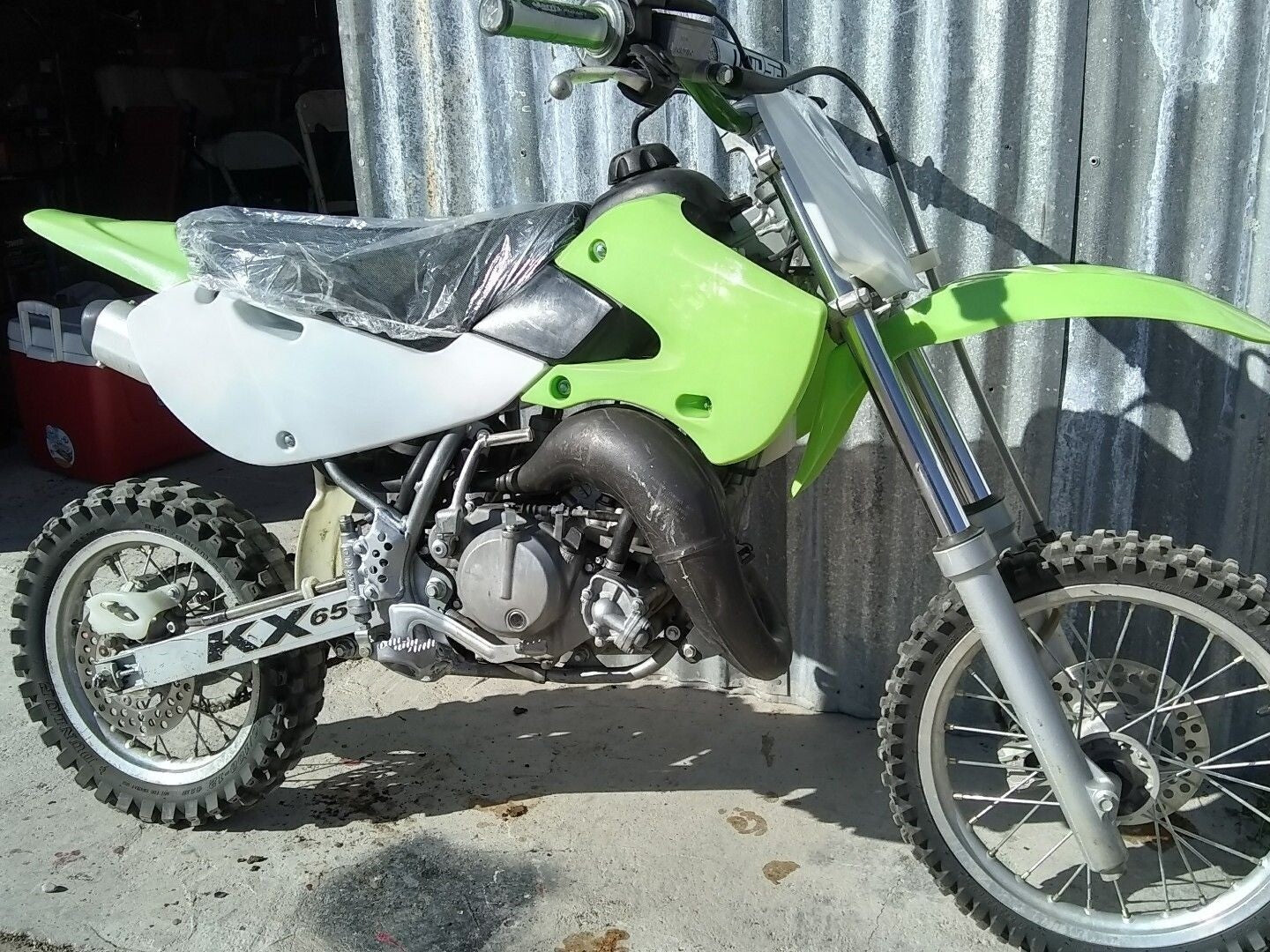 Blue Plastics Kit Fuel Tank for Seat For KLX110 KX65 DRZ110 Pit Dirt Bike Atomik 140
