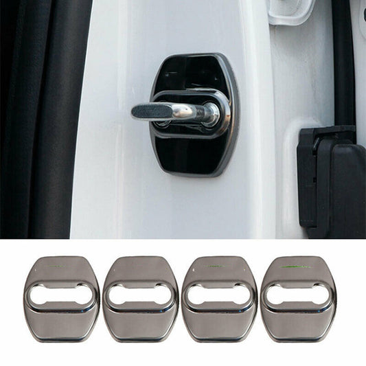 for Kia Seltos 2020-2023 Black Steel Door Lock Antirust Protection Cover Trim 4x