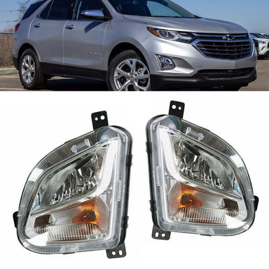 A pair of front bumper fog light turn signals for Chevrolet Equinox 2018 - 2020 LHRH