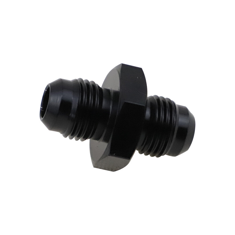 1-Pack - 6 AN Male Flash Connector to - 6 AN Male Flash Connector Coupler Accessories Black Aluminum