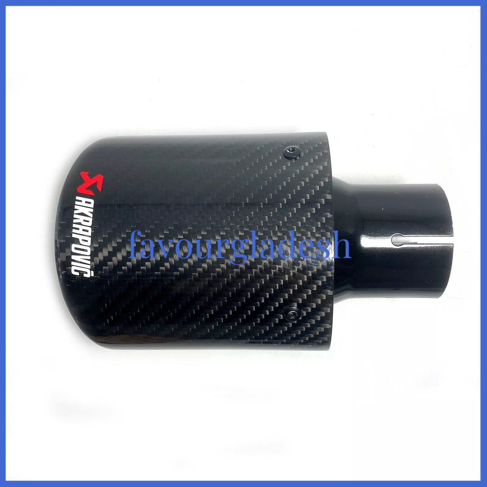 Oval Slanted Akrapovic Carbon Fiber Exhaust tip exhaust muffler pipe 70-105mm