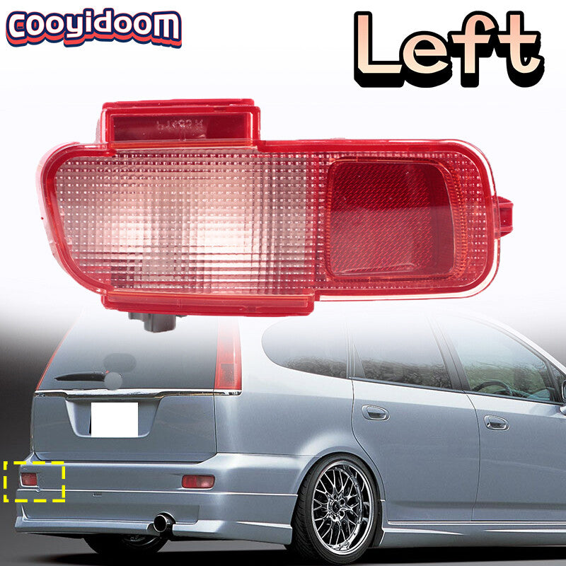 Left rear fog light for Honda Stream RN1 RN3 2001 - 2003 rear bumper reflector