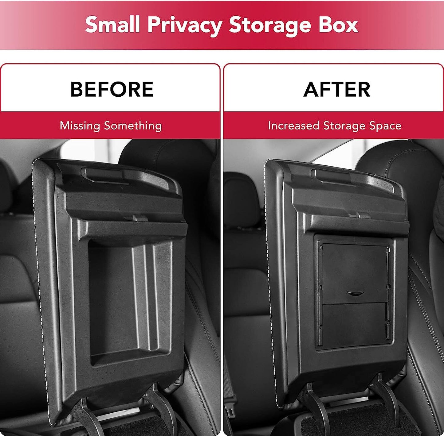 3-Piece Center Console Storage Tray for 2019-2023 for Tesla Model 3/Y Armrest Drawer
