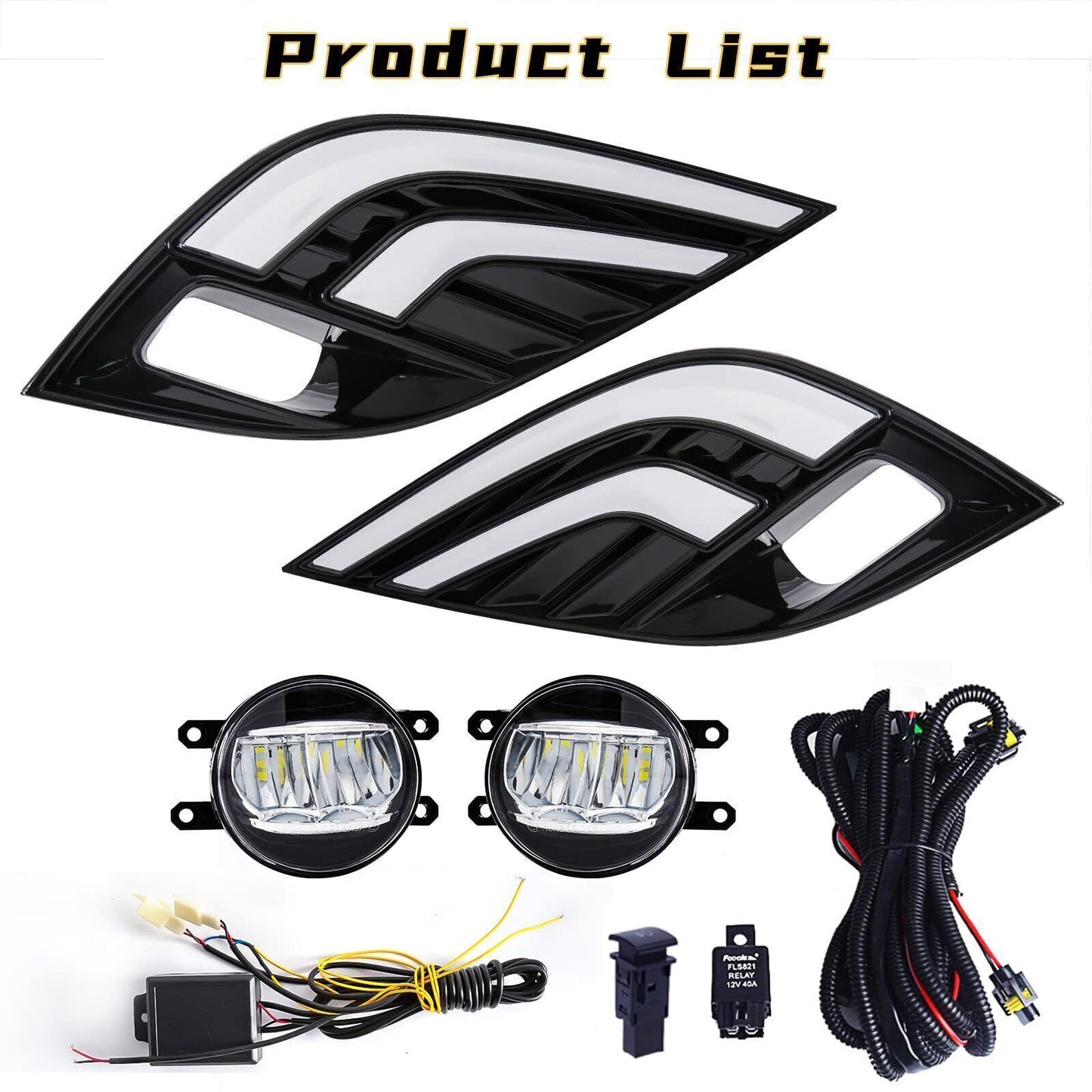 Daytime running lights and fog lights kit for Toyota for Camry SE XSE TRD 2018 - 2020 DRL