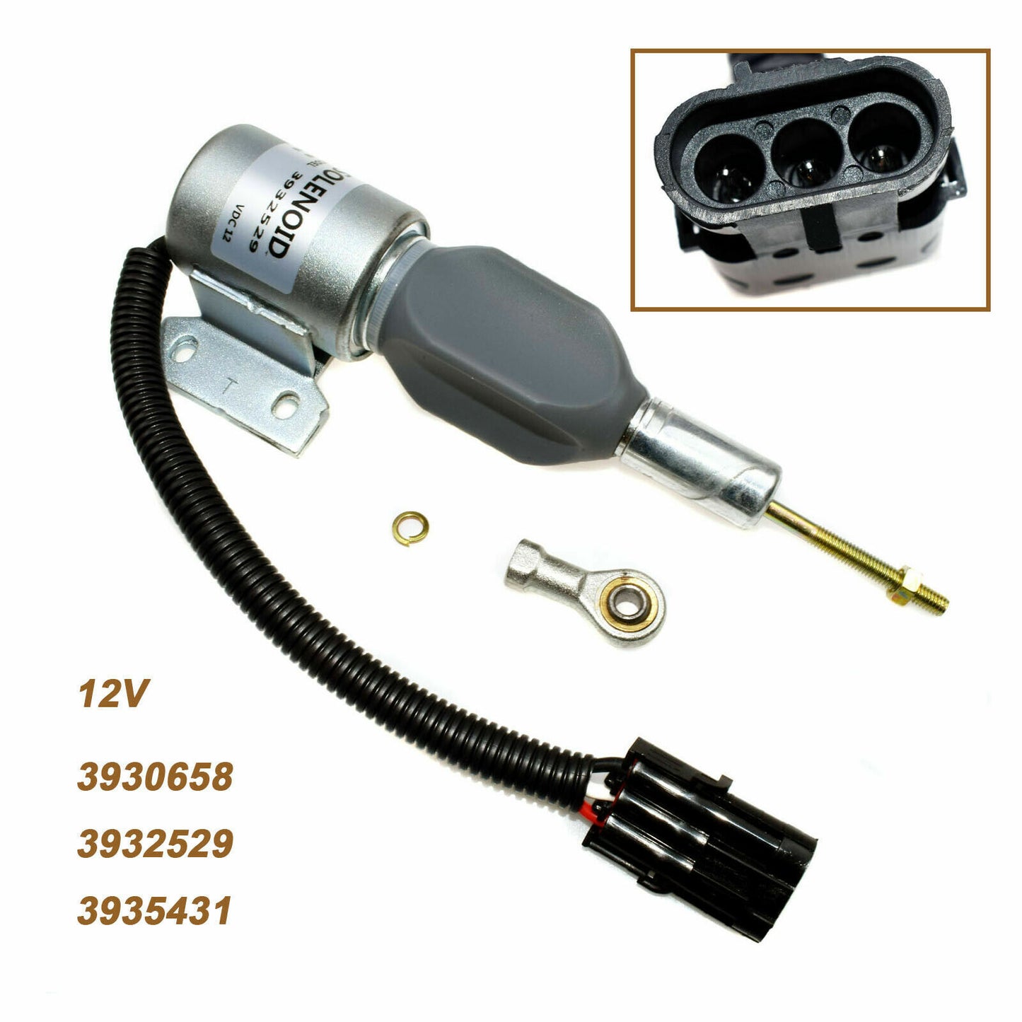 J932529 39 for 911 67 Fuel shut-off solenoid valve 87420952 Suitable for 580SL 5120 5130 5140