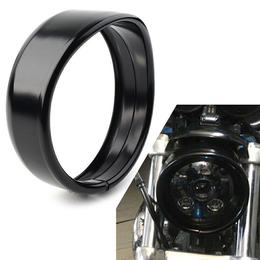 5.75 Headlight Decorate Trim Ring Visor Fit for Harley Dyna Street Bob FXDB 94-2020