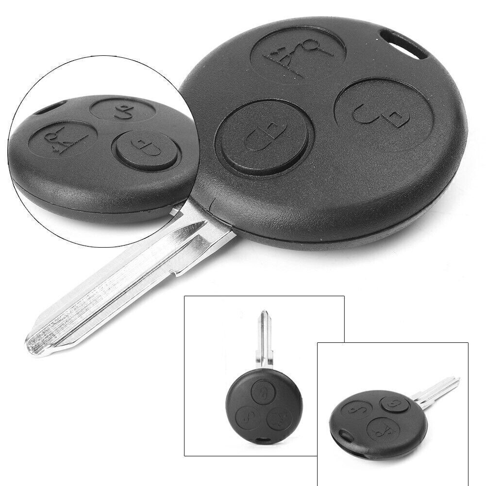 Flip Remote Key Case Fob 3 Button Cover Fit Suitable for Benz for Smart Two 450 Black