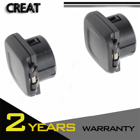 A pair of black center console power outlet covers for 2014, 2015, and 2016 for Chevrolet Silverado.