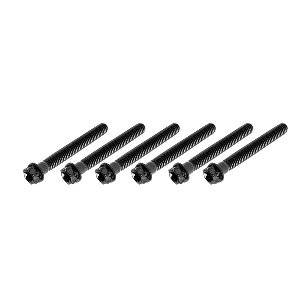 6pcs Bolts Torx Head Flange Screws M8x60mm Black For Motorcycle Bike