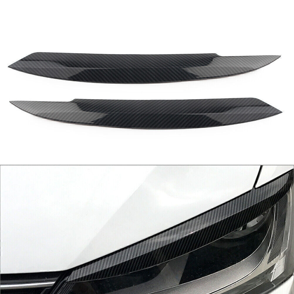 Carbon Headlight Eyelid Eyebrow Trim Cover Fits for VW for Jetta MK6 Sagitar NCS 2010-18