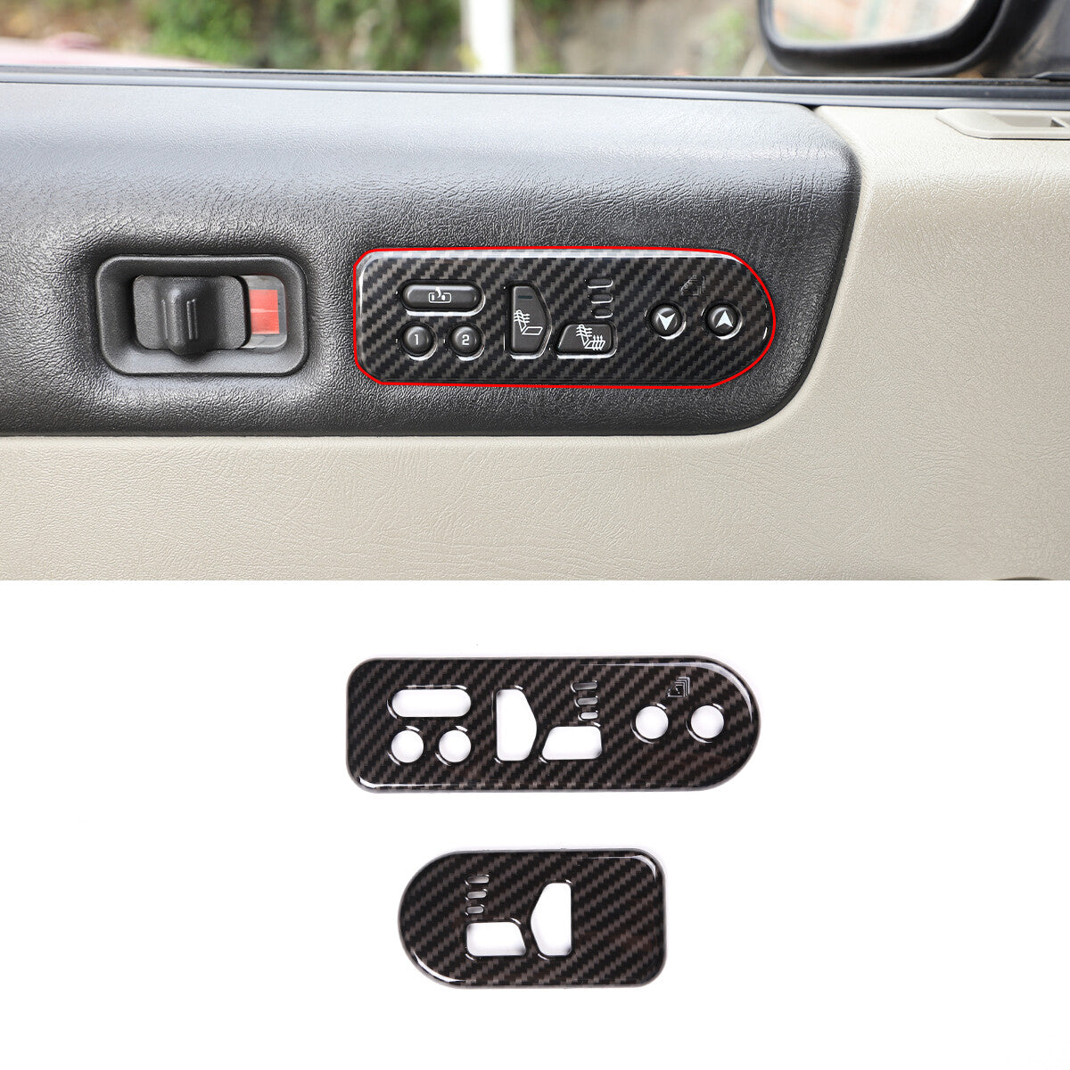 ABS carbon fiber center gear shift frame trim for Toyota Tacoma 11-15