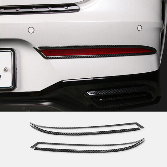 for Kia K5 2021-2023 Carbon Fiber ABS Car Rear bumper Fog Light Frame Cover Trim