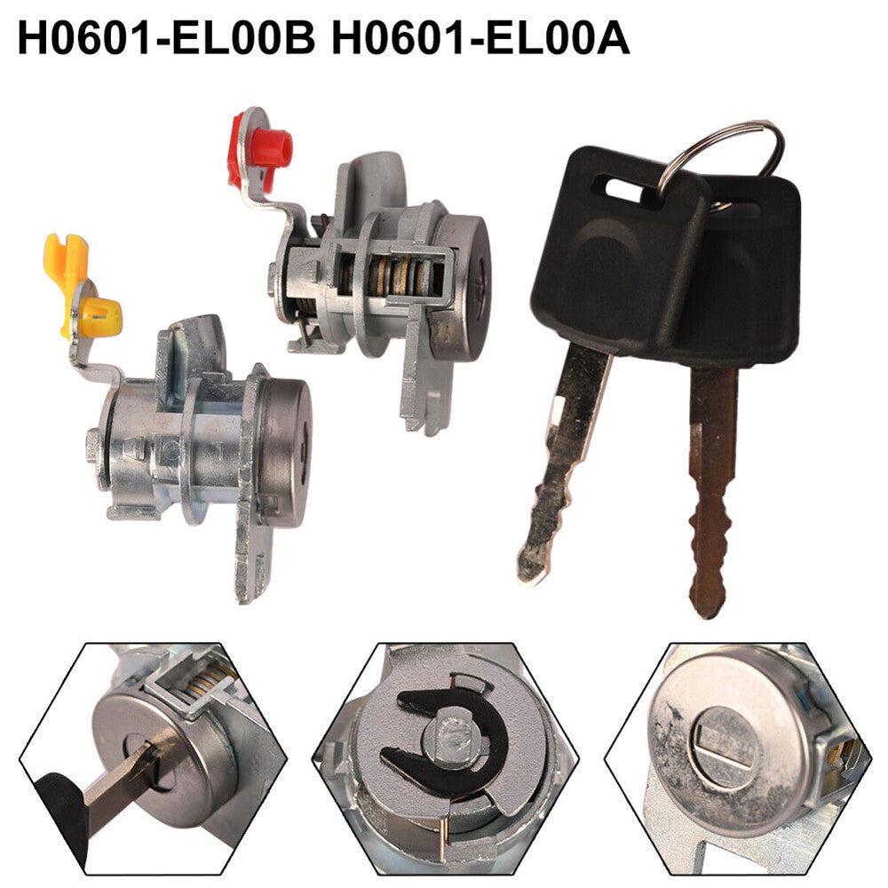 For 07-13 for Nissan Versa LH+RH Door Lock Cylinders w/Keys H0601-EL00B, H0601-EL00A