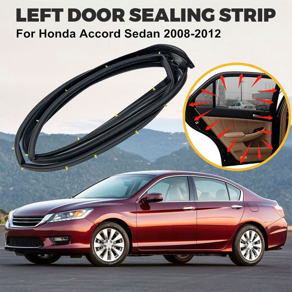 Rubber for Honda Accord 2008-2012 Front Left Door Seal Weatherstrip Replacement