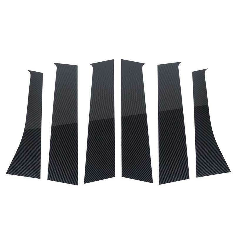 Carbon Fiber Pillar Panels for Mitsubishi Outlander 2013-2021 6pc Set Door Trims