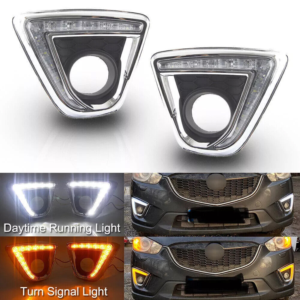 Suitable for Mazda CX-5 2012 - 2016 Bumper LED DRL Daytime Running Lights and Fog Lights