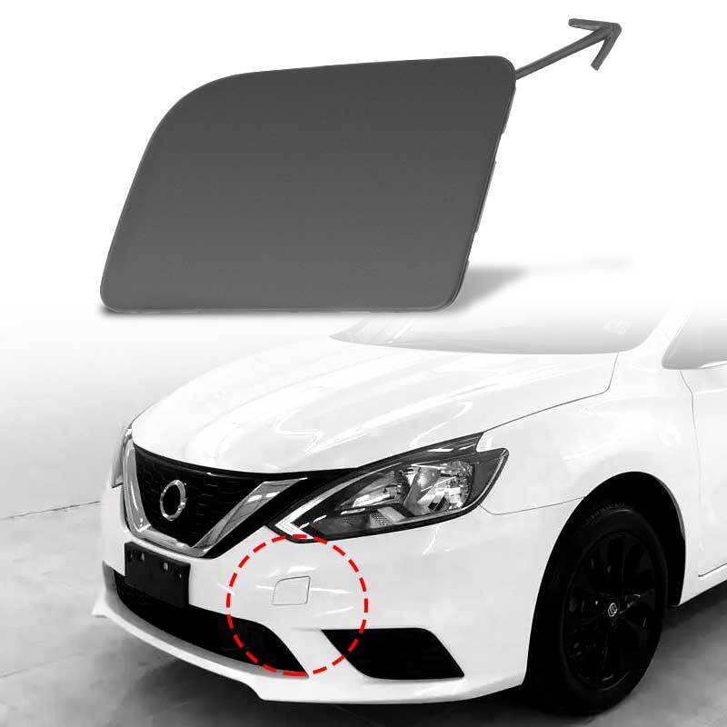 Car Front Bumper Tow Eye Bracket Hook Cover Cap for 2016-2019 for Nissan Sentra