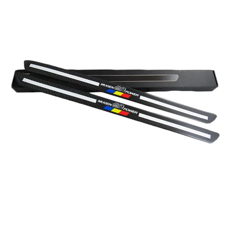 4-Piece Car Door and Window Protection Stickers, Badges, Cover Strips, Carbon Mugs for Toyota