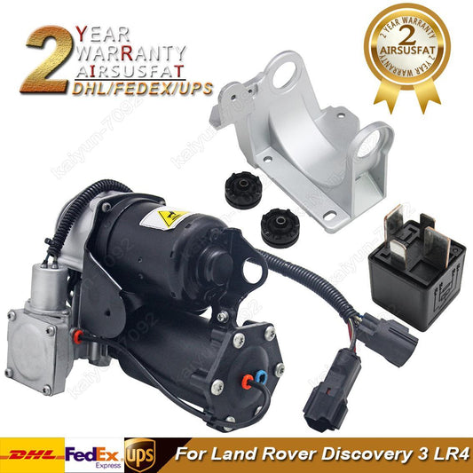 Air Suspension Compressor w/Bracket Relay for Land Rover Discovery 3 LR4 Hitachi