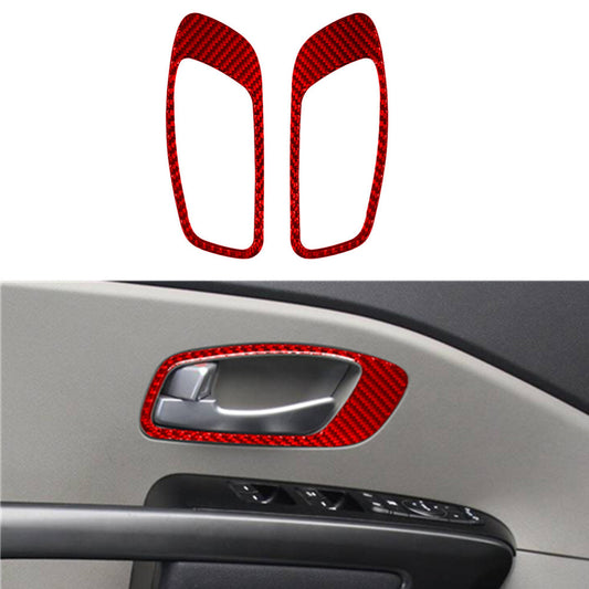 Red Carbon Fiber Front Door W/O Heated for Seat Trim Cover for KIA Sedona 2015-2016