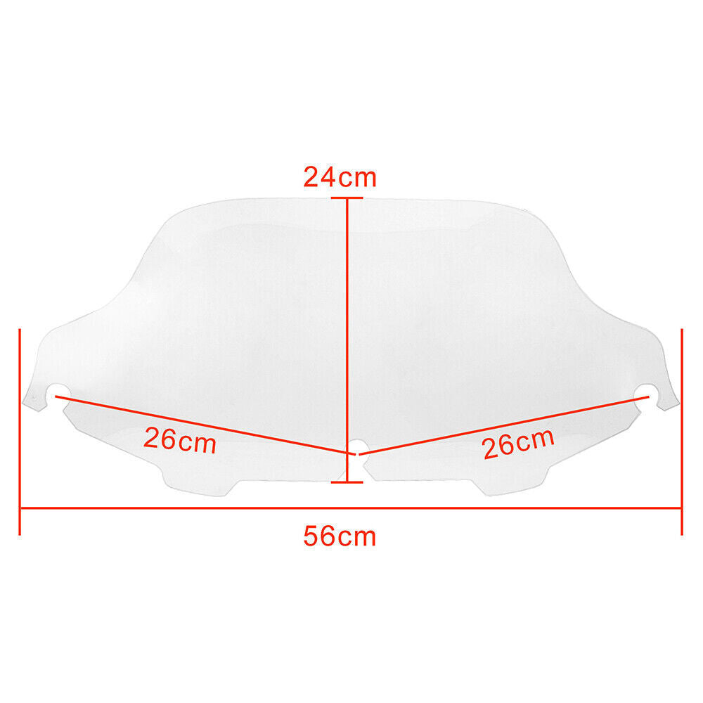 8 Light Smoke Windshield Windscreen for Harley Street Glide Touring 1996-2013