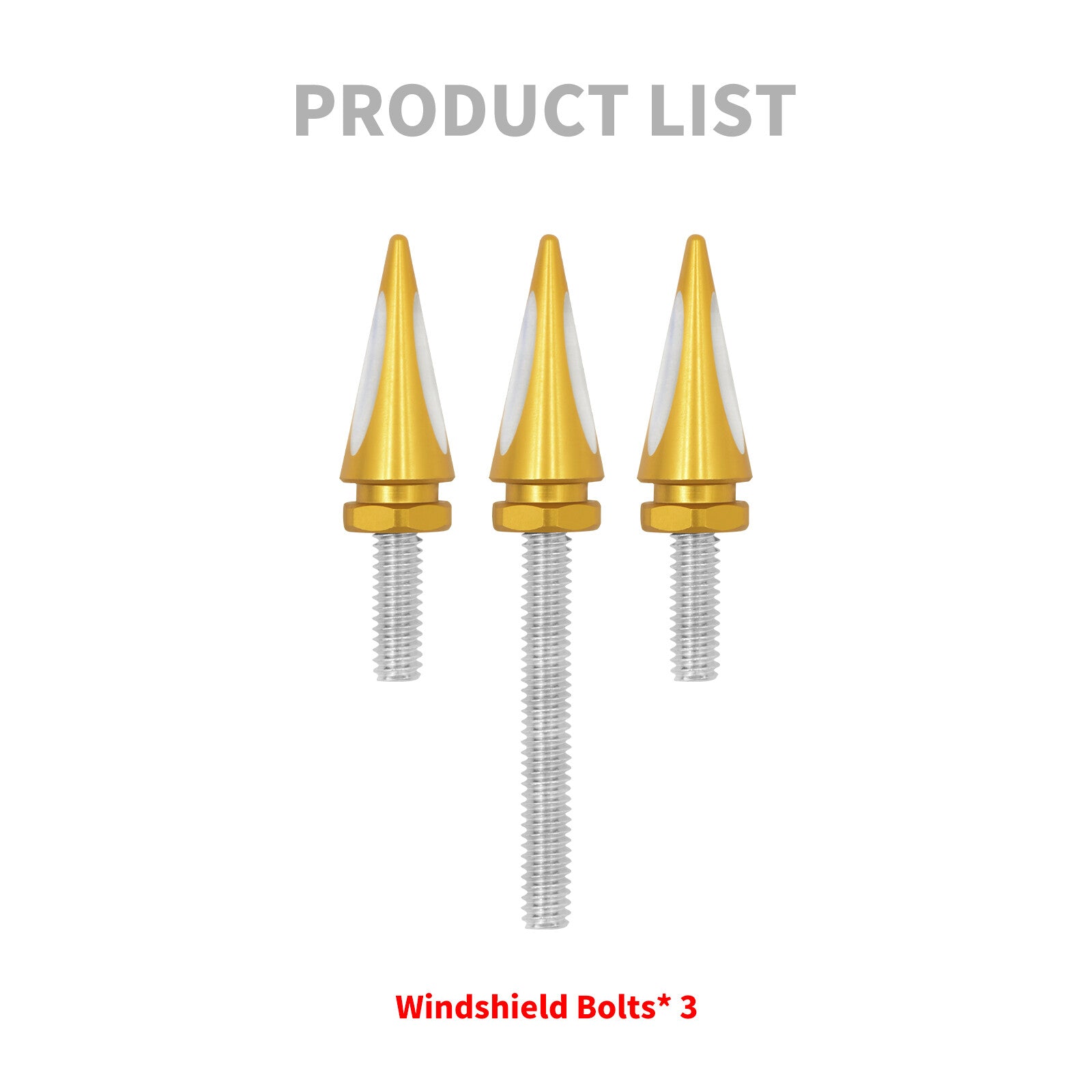 Gold Spike Wind Screen Windshield Bolts for Harley Street Electra Glide 14-2023